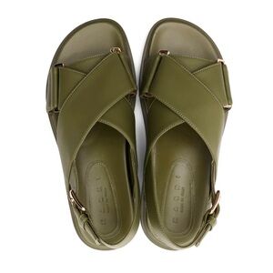 Marni Fussbett Sandals in Olive - SZ IT 38.5